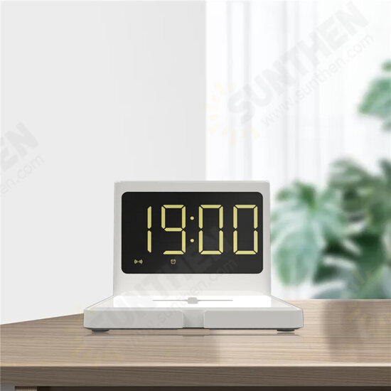 15W Alarm Clock Night Light Multifunctional 3 in 1 Mobile Wireless Charging Creative Clock Fast Chargers Gift Supplies