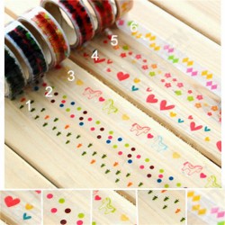 1.5cmx5m Cartoon Color Decor Adhesive Sticky Tape Kids Gift Photo Tape 1.5cmx5m Cartoon Color Decor Adhesive Sticky Tape Kids Gift Photo Tape