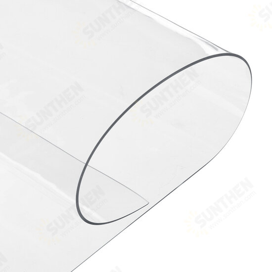 1.5mm Thickness Clear Plastic PVC Tablecloth Transparent Non-Stick Waterproof Protector Dining Table Cover for Office Home Writing Desk