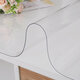 1.5mm Thickness Clear Plastic PVC Tablecloth Transparent Non-Stick Waterproof Protector Dining Table Cover for Office Home Writing Desk