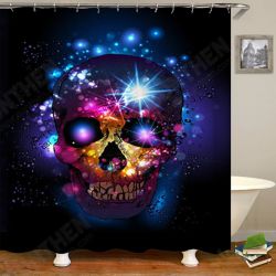 180*180cm Halloween Skull Bathroom Shower Curtain 3 Sets Decor Waterproof Fabric 180*180cm Halloween Skull Bathroom Shower Curtain 3 Sets Decor Waterproof Fabric