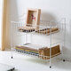 2 Layers Desktop Iron Shelf Kitchen Sauces Flavoring Storage Bathroom Shampoo Cosmetics Storage Holder Home Decoration