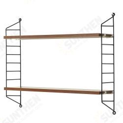 2 Layers Wall Shelf Bedroom Bookshelf P2MDF + Steel Frame for Home Office 2 Layers Wall Shelf Bedroom Bookshelf P2MDF + Steel Frame for Home Office