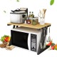 2 Tier Kitchen Baker Rack Microwave Oven Stand Storage Cart Workstation Shelf Desktop Organizer