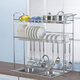 2 Tiers Stainless Steel Dishes Rack Dual Sink Drain Rack Adjustable Multi-use Kitchen Organizer Rack Dish Shelf Sink Drying Rack 2 Tiers Stainless Steel Dishes Rack Dual Sink Drain Rack Adjustable Multi-use Kitchen Organizer Rack Dish Shelf Sink Drying Rack