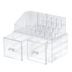 2 in 1 Jewerly Cosmetics Storage Box Makeup Combination Storage Organizer Box Transparent with Drawer Lipstick Powder Display Box