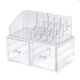 2 in 1 Jewerly Cosmetics Storage Box Makeup Combination Storage Organizer Box Transparent with Drawer Lipstick Powder Display Box