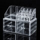 2 in 1 Jewerly Cosmetics Storage Box Makeup Combination Storage Organizer Box Transparent with Drawer Lipstick Powder Display Box