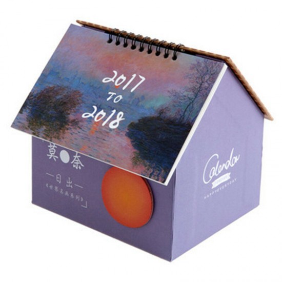 2018 Calendar Notebook Memo Storage Box House Container Desk Office Daily Planner Student Organizer