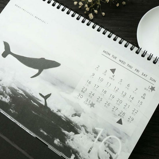2018 Creative luminous calendar Large Desktop Paper Calendar Dual Daily Scheduler Table Planner