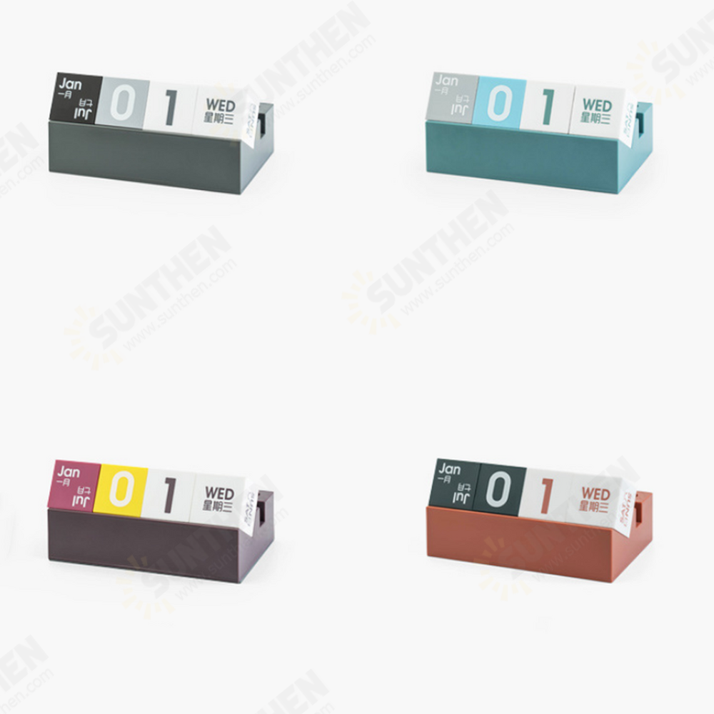 2020 Creative Plastic Square Desk Calendar Desktop Decoration Flip ...