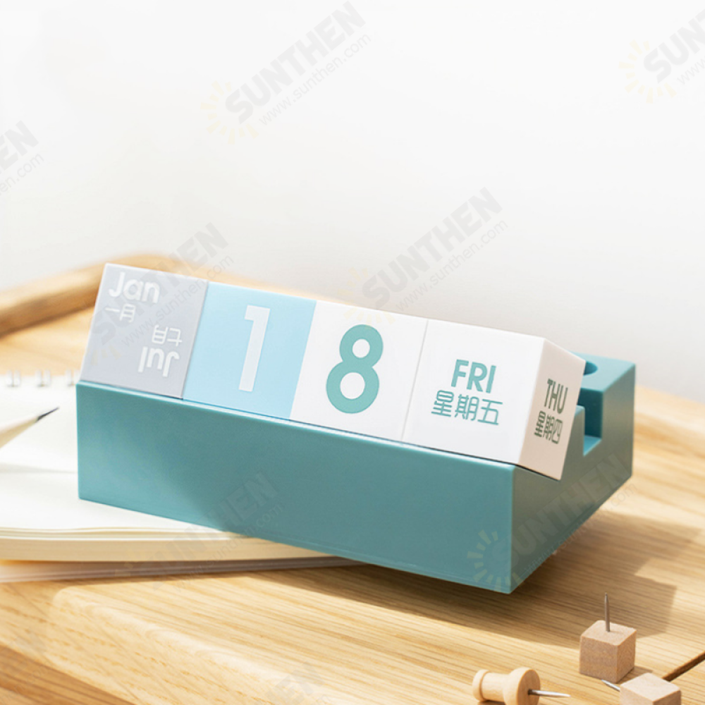 2020 Creative Plastic Square Desk Calendar Desktop Decoration Flip ...
