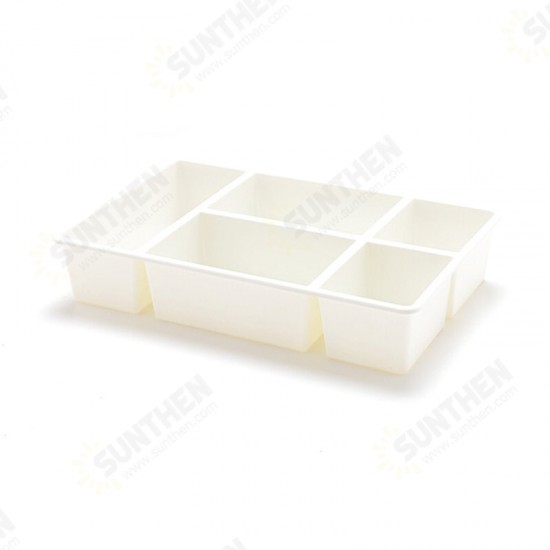 2192 Desktop Seperated Cosmetic Storage Box Plastic 5 Grids Drawer Debris Organizer Box Skincare Cosmetic Box