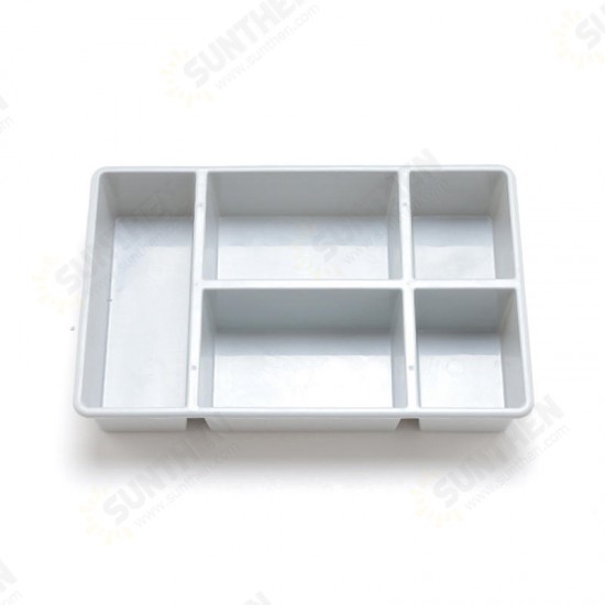 2192 Desktop Seperated Cosmetic Storage Box Plastic 5 Grids Drawer Debris Organizer Box Skincare Cosmetic Box