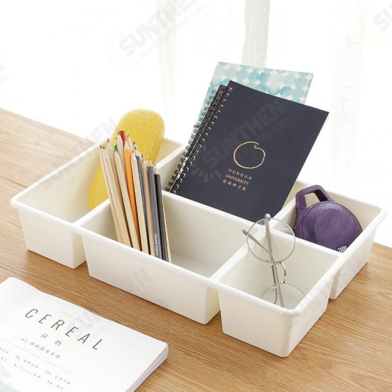 2192 Desktop Seperated Cosmetic Storage Box Plastic 5 Grids Drawer Debris Organizer Box Skincare Cosmetic Box