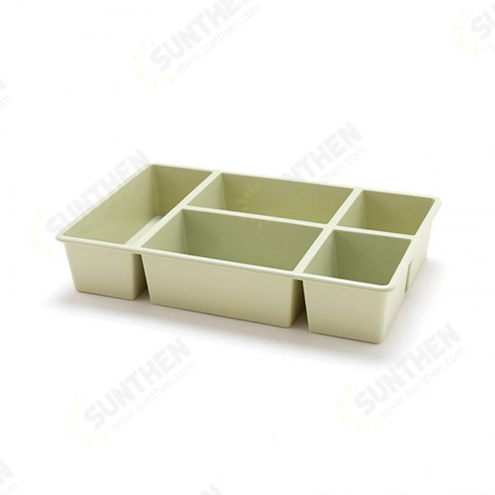 2192 Desktop Seperated Cosmetic Storage Box Plastic 5 Grids Drawer Debris Organizer Box Skincare Cosmetic Box