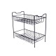 2/3 Layers Shelf Kitchen Utensils Storage Iron Spice Rack Storage Stand Home Organizer Kitchen Shelf-Black