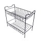 2/3 Layers Shelf Kitchen Utensils Storage Iron Spice Rack Storage Stand Home Organizer Kitchen Shelf-Black