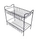 2/3 Layers Shelf Kitchen Utensils Storage Iron Spice Rack Storage Stand Home Organizer Kitchen Shelf-Black