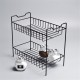 2/3 Layers Shelf Kitchen Utensils Storage Iron Spice Rack Storage Stand Home Organizer Kitchen Shelf-Black