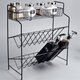 2/3 Layers Shelf Kitchen Utensils Storage Iron Spice Rack Storage Stand Home Organizer Kitchen Shelf-Black