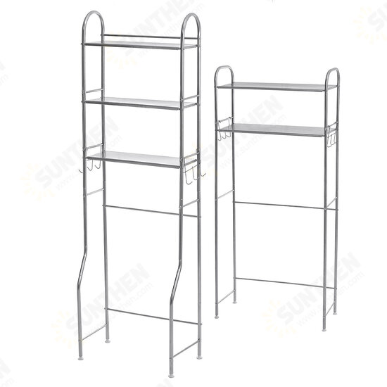 2/3-Tier Over Commode Washing Machine Shelf Bathroom Space Saver Rack Organizer Floor Stand