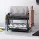 2/3 Tiers Dish Drainer Holder Metal Drying Rack Basket Bowl Dish Draining Shelf Dryer Tray Holder Kitchen Sink Organizer Home