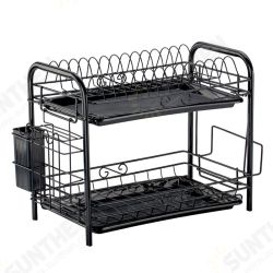 2/3 Tiers Dish Drainer Holder Metal Drying Rack Basket Bowl Dish Draining Shelf Dryer Tray Holder Kitchen Sink Organizer Home 2/3 Tiers Dish Drainer Holder Metal Drying Rack Basket Bowl Dish Draining Shelf Dryer Tray Holder Kitchen Sink Organizer Home