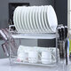 2/3 Tiers Dish Drainer Holder Metal Drying Rack Basket Bowl Dish Draining Shelf Dryer Tray Holder Kitchen Sink Organizer Home