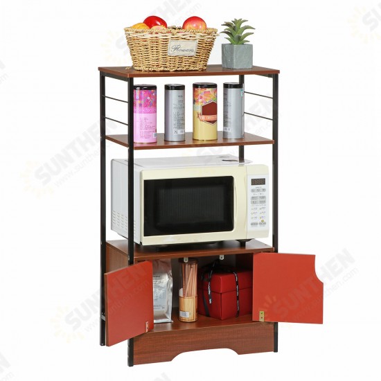 2/3 Tiers Microwave Oven Rack Kitchen Storage Shelf Space Saving Cupboard Rack Storage Cabinet