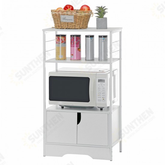 2/3 Tiers Microwave Oven Rack Kitchen Storage Shelf Space Saving Cupboard Rack Storage Cabinet