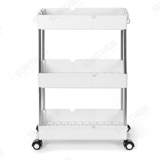 2/3/4 Rolling Trolley Storage Holder Rack Organiser With Wheels For Kitchen Bathroom Office