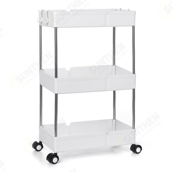 2/3/4 Rolling Trolley Storage Holder Rack Organiser With Wheels For Kitchen Bathroom Office