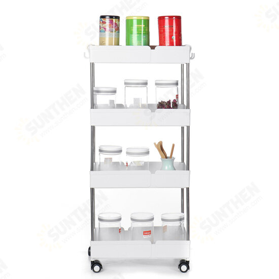 2/3/4 Rolling Trolley Storage Holder Rack Organiser With Wheels For Kitchen Bathroom Office