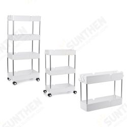 2/3/4 Rolling Trolley Storage Holder Rack Organiser With Wheels For Kitchen Bathroom Office 2/3/4 Rolling Trolley Storage Holder Rack Organiser With Wheels For Kitchen Bathroom Office