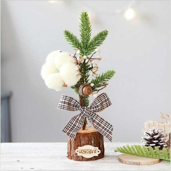 25cm Mini Christmas Tree Desk Decorations Home Office Tree Ornament Creative Gifts Tree Crafts Children Toys