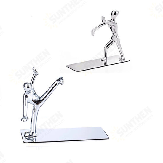 2pcs Humanoid Figure Books Holder Desk Organizer Bookshelf Home Office Decor Desk Accessories Ornaments Supplies