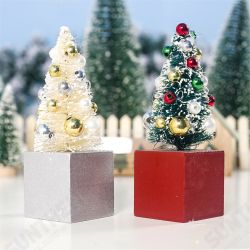 2pcs Mini Christmas Tree Mall Home Office Decorations Tree Ornament Creative Gifts Tree Crafts Children Toys 2pcs Mini Christmas Tree Mall Home Office Decorations Tree Ornament Creative Gifts Tree Crafts Children Toys