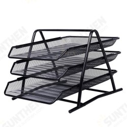 3 Layers Iron File Trays Mesh A4 Paper Organizer Document File Holder Desktop Office Books Magazines Newspaper Storage Shelf Bookshelf 3 Layers Iron File Trays Mesh A4 Paper Organizer Document File Holder Desktop Office Books Magazines Newspaper Storage Shelf Bookshelf