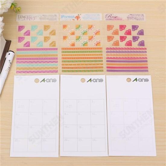 3 Pcs Korea Simple Life Painting Diary Stickers Diary Book Album Decoration