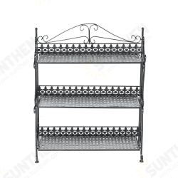 3 Tiers Folding Iron Kitchen Organizer Large Capacity Bathroom Bedroom Rack Freestanding Book Shelf for Home Office 3 Tiers Folding Iron Kitchen Organizer Large Capacity Bathroom Bedroom Rack Freestanding Book Shelf for Home Office