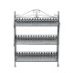 3 Tiers Folding Iron Kitchen Organizer Large Capacity Bathroom Bedroom Rack Freestanding Book Shelf for Home Office