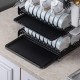 3 Tiers Kitchen Dish Rack Tableware Bowls Chopsticks Storage Rack Dish Drying Drain Shelf Holder Organizer