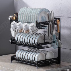 3 Tiers Kitchen Dish Rack Tableware Bowls Chopsticks Storage Rack Dish Drying Drain Shelf Holder Organizer 3 Tiers Kitchen Dish Rack Tableware Bowls Chopsticks Storage Rack Dish Drying Drain Shelf Holder Organizer