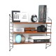 3 Tiers Wall Mounted Shelf Punch-free Hanging Storage Rack Bedroom Bookshelf Home Office Decoration Dispplay Stand