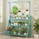 3 Tiers Wood Plant Rack Multi-layer Flower Pot Stand Wooden Storage Shelf Display Rack Home Office Garden Furniture