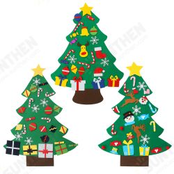 3 Types DIY Felt Christmas Tree with Ornaments Xmas Gift Wall Hanging Decoration Handmade Home Decoration Gifts 3 Types DIY Felt Christmas Tree with Ornaments Xmas Gift Wall Hanging Decoration Handmade Home Decoration Gifts