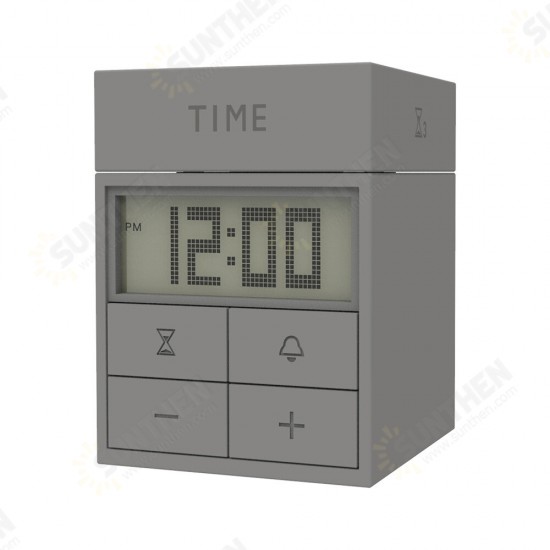 3 in 1 Rotating Timer Large Screen Mini Portable Multifunctional Time Manager Alarm Clock Timer Study Cooking Supplies