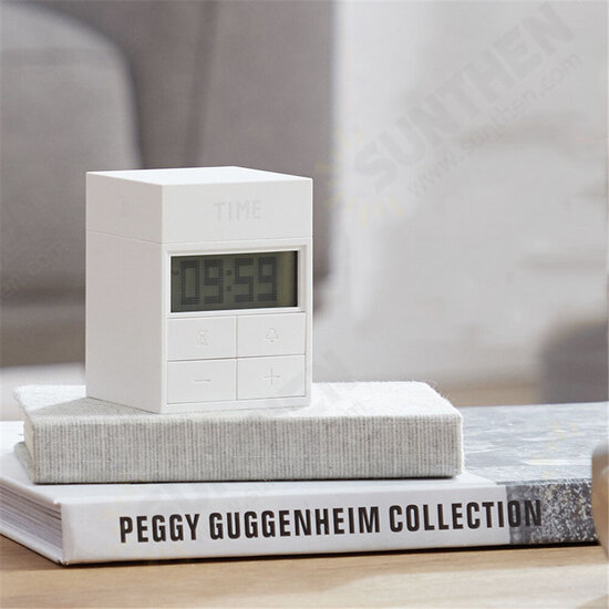 3 in 1 Rotating Timer Large Screen Mini Portable Multifunctional Time Manager Alarm Clock Timer Study Cooking Supplies