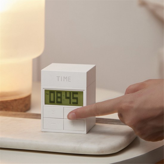 3 in 1 Rotating Timer Large Screen Mini Portable Multifunctional Time Manager Alarm Clock Timer Study Cooking Supplies